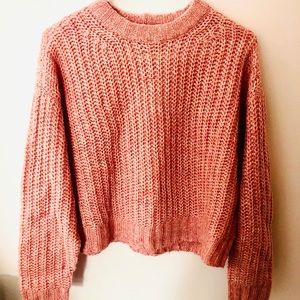 ★AMERICAN EAGLE coral/pink knit sweater ★